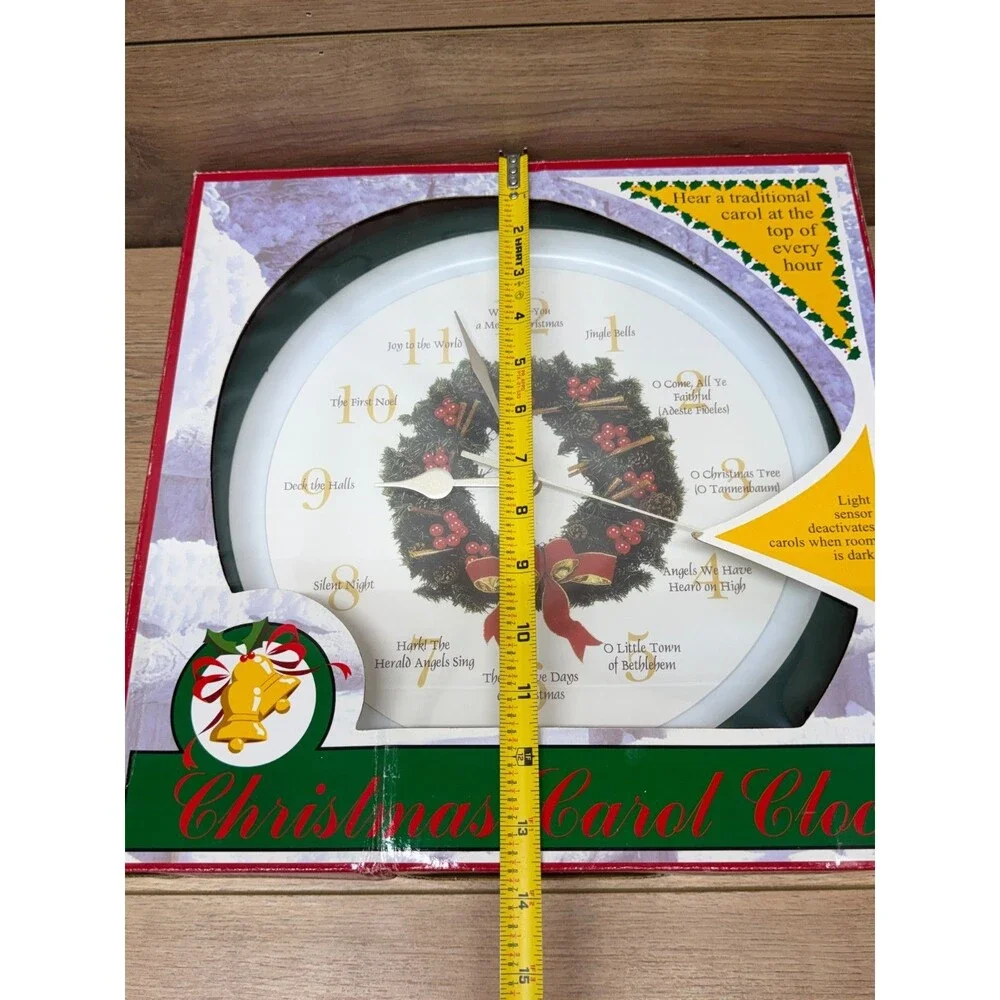 Feldstein Hourly Christmas Carol Wall Clock 12